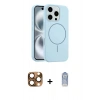 MARSİLYAN™- iPhone 16 Pro Max Kılıf Yankı Form Serisi - Siyah Joko Magic 5D Cam + Pers Alüminyum Kamera Lens - CLTM