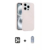MARSİLYAN™- iPhone 16 Pro Max Kılıf Yankı Form Serisi - Siyah Joko Magic 5D Cam + PVD Metal Kamera Lens - GS
