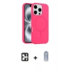 MARSİLYAN™- iPhone 16 Pro Max Kılıf Yankı Form Serisi - Siyah Joko Magic 5D Cam + PVD Metal Kamera Lens - GS
