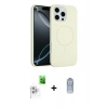 MARSİLYAN™- iPhone 16 Pro Max Kılıf Yankı Form Serisi - Siyah Joko Magic 5D Cam + Raze Metal Kamera Lens - BZ