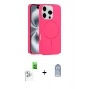MARSİLYAN™- iPhone 16 Pro Max Kılıf Yankı Form Serisi - Siyah Joko Magic 5D Cam + Raze Metal Kamera Lens - BZ