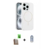 MARSİLYAN™- iPhone 16 Pro Max Kılıf Yankı Form Serisi - Siyah Joko Magic 5D Cam + Raze Metal Kamera Lens - CLTM