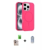 MARSİLYAN™- iPhone 16 Pro Max Kılıf Yankı Form Serisi - Siyah Joko Magic 5D Cam + Raze Metal Kamera Lens - NLGY