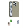 MARSİLYAN™- iPhone 16 Pro Max Kılıf Yankı Form Serisi - Siyah Joko Magic 5D Cam + Raze Metal Kamera Lens - NLGY