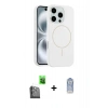 MARSİLYAN™- iPhone 16 Pro Max Kılıf Yankı Form Serisi - Siyah Joko Magic 5D Cam + Raze Metal Kamera Lens - SH