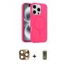 MARSİLYAN™- iPhone 16 Pro Max Kılıf Yankı Form Serisi - Siyah Joko Magic 5D Hayalet Cam + Pers Alüminyum Kamera Lens - CLTM