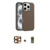MARSİLYAN™- iPhone 16 Pro Max Kılıf Yankı Form Serisi - Siyah Joko Magic 5D Hayalet Cam + Pers Alüminyum Kamera Lens - CLTM