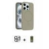MARSİLYAN™- iPhone 16 Pro Max Kılıf Yankı Form Serisi - Siyah Joko Magic 5D Hayalet Cam + Pers Alüminyum Kamera Lens - GI