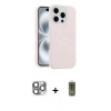 MARSİLYAN™- iPhone 16 Pro Max Kılıf Yankı Form Serisi - Siyah Joko Magic 5D Hayalet Cam + Pers Alüminyum Kamera Lens - GI