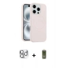 MARSİLYAN™- iPhone 16 Pro Max Kılıf Yankı Form Serisi - Siyah Joko Magic 5D Hayalet Cam + Pers Alüminyum Kamera Lens - GS