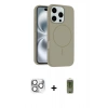 MARSİLYAN™- iPhone 16 Pro Max Kılıf Yankı Form Serisi - Siyah Joko Magic 5D Hayalet Cam + Pers Alüminyum Kamera Lens - GS