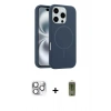 MARSİLYAN™- iPhone 16 Pro Max Kılıf Yankı Form Serisi - Siyah Joko Magic 5D Hayalet Cam + Pers Alüminyum Kamera Lens - GS