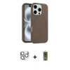 MARSİLYAN™- iPhone 16 Pro Max Kılıf Yankı Form Serisi - Siyah Joko Magic 5D Hayalet Cam + Pers Alüminyum Kamera Lens - GS
