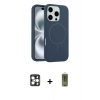 MARSİLYAN™- iPhone 16 Pro Max Kılıf Yankı Form Serisi - Siyah Joko Magic 5D Hayalet Cam + PVD Metal Kamera Lens - GD