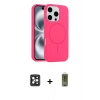MARSİLYAN™- iPhone 16 Pro Max Kılıf Yankı Form Serisi - Siyah Joko Magic 5D Hayalet Cam + PVD Metal Kamera Lens - SH