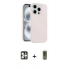 MARSİLYAN™- iPhone 16 Pro Max Kılıf Yankı Form Serisi - Siyah Joko Magic 5D Hayalet Cam + PVD Metal Kamera Lens - GD