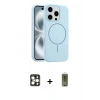 MARSİLYAN™- iPhone 16 Pro Max Kılıf Yankı Form Serisi - Siyah Joko Magic 5D Hayalet Cam + PVD Metal Kamera Lens - GD
