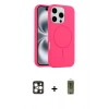 MARSİLYAN™- iPhone 16 Pro Max Kılıf Yankı Form Serisi - Siyah Joko Magic 5D Hayalet Cam + PVD Metal Kamera Lens - GD