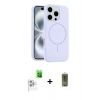 MARSİLYAN™- iPhone 16 Pro Max Kılıf Yankı Form Serisi - Siyah Joko Magic 5D Hayalet Cam + Raze Metal Kamera Lens - BZ