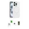 MARSİLYAN™- iPhone 16 Pro Max Kılıf Yankı Form Serisi - Siyah Joko Magic 5D Hayalet Cam + Raze Metal Kamera Lens - BZ