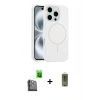 MARSİLYAN™- iPhone 16 Pro Max Kılıf Yankı Form Serisi - Siyah Joko Magic 5D Hayalet Cam + Raze Metal Kamera Lens - SH