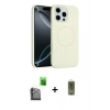 MARSİLYAN™- iPhone 16 Pro Max Kılıf Yankı Form Serisi - Siyah Joko Magic 5D Hayalet Cam + Raze Metal Kamera Lens - SH
