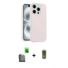 MARSİLYAN™- iPhone 16 Pro Max Kılıf Yankı Form Serisi - Siyah Joko Magic 5D Hayalet Cam + Raze Metal Kamera Lens - SH