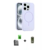 MARSİLYAN™- iPhone 16 Pro Max Kılıf Yankı Form Serisi - Siyah Joko Magic 5D Hayalet Cam + Raze Metal Kamera Lens - SH