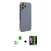 MARSİLYAN™- iPhone 16 Pro Max Kılıf Yankı Serisi - Şeffaf 360 Full Body Arka Koruyucu + Raze Metal Kamera Lens - BZ