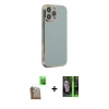 MARSİLYAN™- iPhone 16 Pro Max Kılıf Yankı Serisi - Şeffaf 360 Full Body Arka Koruyucu + Raze Metal Kamera Lens - CLTM