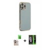 MARSİLYAN™- iPhone 16 Pro Max Kılıf Yankı Serisi - Şeffaf 360 Full Body Arka Koruyucu + Raze Metal Kamera Lens - NLGY