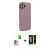 MARSİLYAN™- iPhone 16 Pro Max Kılıf Yankı Serisi - Şeffaf 360 Full Body Arka Koruyucu + Raze Metal Kamera Lens - NLGY