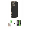 MARSİLYAN™- iPhone 16 Pro Max Kılıf Yankı Serisi - Şeffaf 360 Full Body Arka Koruyucu + Raze Metal Kamera Lens - NLGY