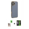 MARSİLYAN™- iPhone 16 Pro Max Kılıf Yankı Serisi - Şeffaf 360 Full Body Arka Koruyucu + Raze Metal Kamera Lens - NLGY