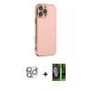 MARSİLYAN™- iPhone 16 Pro Max Kılıf Yankı Serisi - Şeffaf 360 Full Body Arka Koruyucu + Pers Alüminyum Kamera Lens - GS