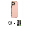 MARSİLYAN™- iPhone 16 Pro Max Kılıf Yankı Serisi - Şeffaf 360 Full Body Arka Koruyucu + Pers Alüminyum Kamera Lens - GI