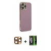 MARSİLYAN™- iPhone 16 Pro Max Kılıf Yankı Serisi - Şeffaf 360 Full Body Arka Koruyucu + Pers Alüminyum Kamera Lens - CLTM