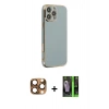 MARSİLYAN™- iPhone 16 Pro Max Kılıf Yankı Serisi - Şeffaf 360 Full Body Arka Koruyucu + Pers Alüminyum Kamera Lens - CLTM