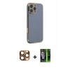MARSİLYAN™- iPhone 16 Pro Max Kılıf Yankı Serisi - Şeffaf 360 Full Body Arka Koruyucu + Pers Alüminyum Kamera Lens - CLTM