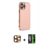 MARSİLYAN™- iPhone 16 Pro Max Kılıf Yankı Serisi - Şeffaf 360 Full Body Arka Koruyucu + Pers Alüminyum Kamera Lens - CLTM