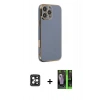 MARSİLYAN™- iPhone 16 Pro Max Kılıf Yankı Serisi - Şeffaf 360 Full Body Arka Koruyucu + PVD Metal Kamera Lens - SH
