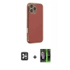 MARSİLYAN™- iPhone 16 Pro Max Kılıf Yankı Serisi - Şeffaf 360 Full Body Arka Koruyucu + PVD Metal Kamera Lens - SH