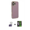 MARSİLYAN™- iPhone 16 Pro Max Kılıf Yankı Serisi - Şeffaf 360 Full Body Arka Koruyucu + Bilvis Titan Kamera Lens - TMGI