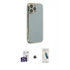 MARSİLYAN™- iPhone 16 Pro Max Kılıf Yankı Serisi - Şeffaf Pasifik Cam Ekran Koruyucu + Bilvis Titan Kamera Lens - TMGI