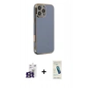 MARSİLYAN™- iPhone 16 Pro Max Kılıf Yankı Serisi - Şeffaf Pasifik Cam Ekran Koruyucu + Bilvis Titan Kamera Lens - TMGI