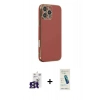 MARSİLYAN™- iPhone 16 Pro Max Kılıf Yankı Serisi - Şeffaf Pasifik Cam Ekran Koruyucu + Bilvis Titan Kamera Lens - TMGI