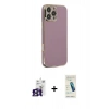 MARSİLYAN™- iPhone 16 Pro Max Kılıf Yankı Serisi - Şeffaf Pasifik Cam Ekran Koruyucu + Bilvis Titan Kamera Lens - TMGI
