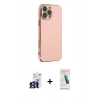 MARSİLYAN™- iPhone 16 Pro Max Kılıf Yankı Serisi - Şeffaf Pasifik Cam Ekran Koruyucu + Bilvis Titan Kamera Lens - TMGI