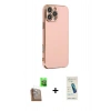 MARSİLYAN™- iPhone 16 Pro Max Kılıf Yankı Serisi - Şeffaf Pasifik Cam Ekran Koruyucu + Raze Metal Kamera Lens - CLTM