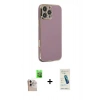 MARSİLYAN™- iPhone 16 Pro Max Kılıf Yankı Serisi - Şeffaf Pasifik Cam Ekran Koruyucu + Raze Metal Kamera Lens - NLGY